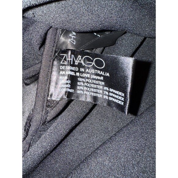 Zhivago An Angel is Love Beaded Black Playsuit Romper NWT - Size 2 - Picture 7 of 12